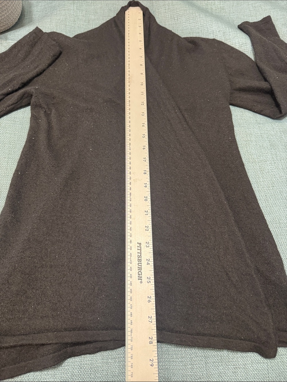 Gigi Reaume Cashmere Cardigan Open-Front Women’s Size Small Black Quiet Luxury - Picture 7 of 8